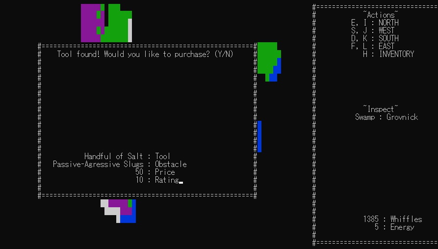 screenshot of frupal game